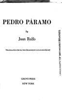 Cover of Pedro Paramo
