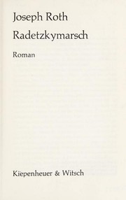 Cover of The Radetzky March